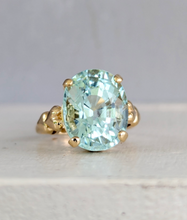 Load image into Gallery viewer, I 💙 the ocean aquamarine cocktail ring in 9ct yellow gold
