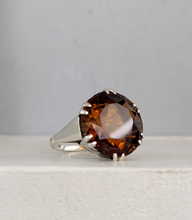 Load image into Gallery viewer, Gothic mid century whiskey citrine in sterling silver
