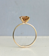 Load image into Gallery viewer, Warm honey zircon in 14k yellow gold ring
