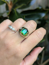Load image into Gallery viewer, 1980s tourmaline and diamond ring in 9ct gold white gold
