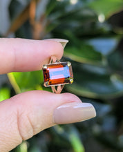 Load image into Gallery viewer, Vivid natural zircon in 9ct yellow gold vintage ring
