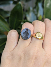 Load image into Gallery viewer, Smokey Quartz Armorial Intaglio Ring 9ct
