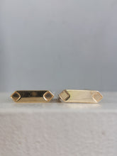 Load image into Gallery viewer, Italian Unoarerre Rectangular hoops 9ct gold
