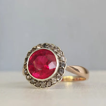 Load image into Gallery viewer, Victorian ruby ring 9ct gold
