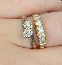 Load image into Gallery viewer, Art Deco Diamond Toi et Moi Ring
