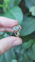 Load and play video in Gallery viewer, Unique Blue spinel 9ct yellow gold ring
