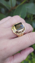 Load and play video in Gallery viewer, Secret compartment/poison ring 18ct onyx
