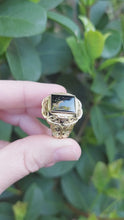 Load and play video in Gallery viewer, Secret compartment/poison ring 18ct onyx
