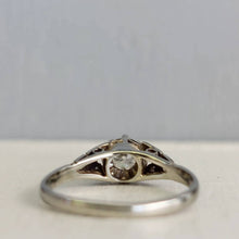 Load image into Gallery viewer, Art deco diamond engagement ring 18ct white gold
