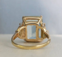 Load image into Gallery viewer, Breathtaking c1940s Aquamarine ring 14ct yellow gold
